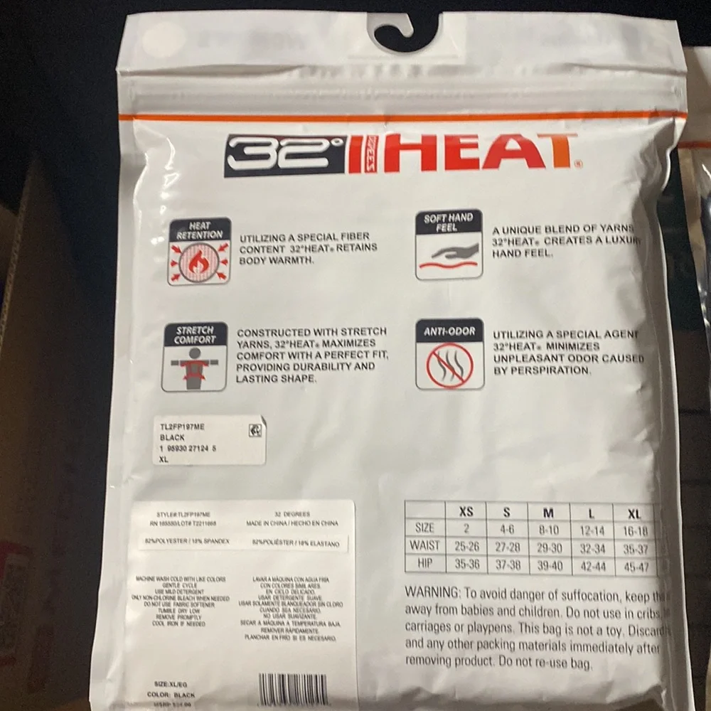 NEW 32* Heat. Women’s Leggins. Cozy Heat. Black. Extra Warm. - Picture 2 of 6